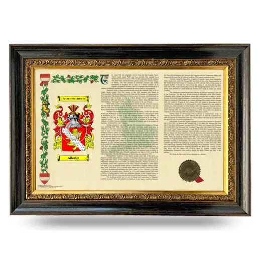 Allerby Armorial Landscape Framed - Heirloom