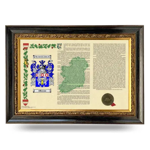 Alloman Armorial Landscape Framed - Heirloom