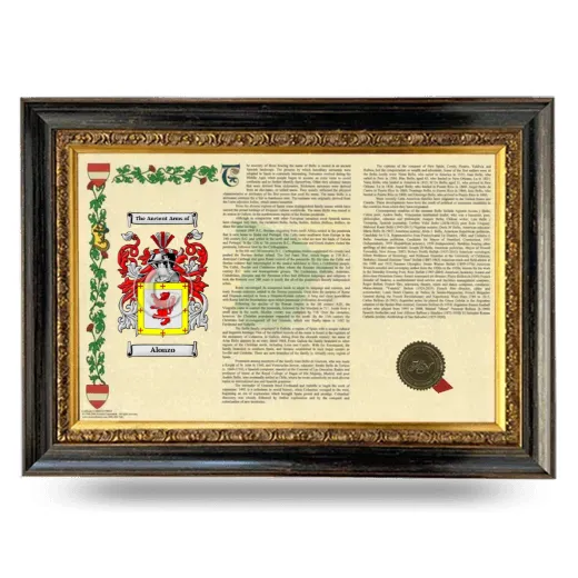 Alonzo Armorial Landscape Framed - Heirloom