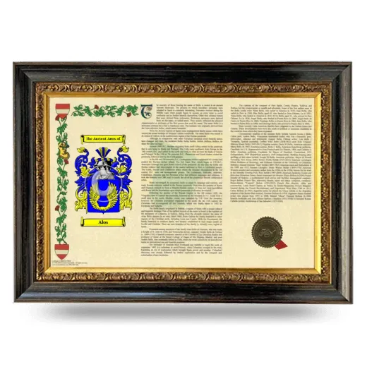 Alos Armorial Landscape Framed - Heirloom