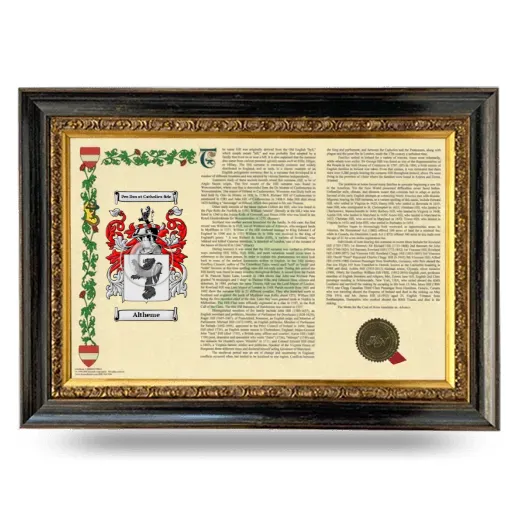 Altheme Armorial Landscape Framed - Heirloom