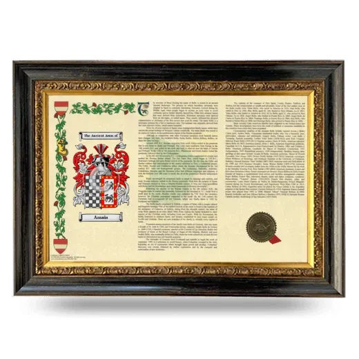 Amaia Armorial Landscape Framed - Heirloom