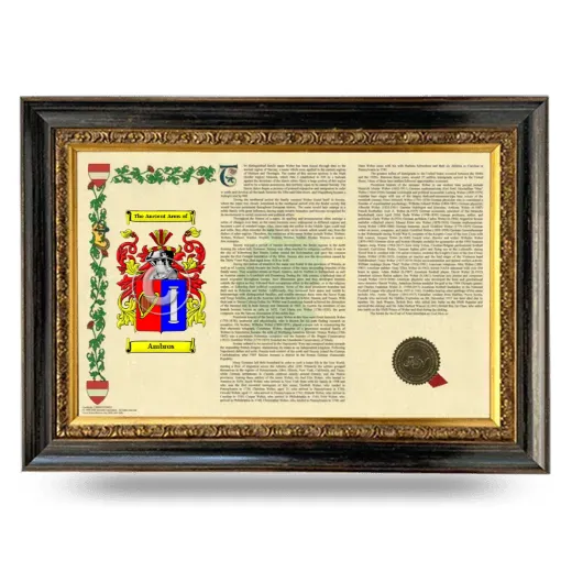 Ambros Armorial Landscape Framed - Heirloom