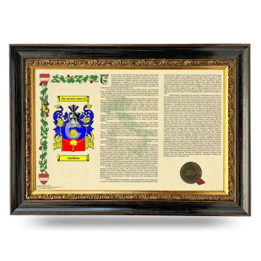 Ambros Armorial Landscape Framed - Heirloom