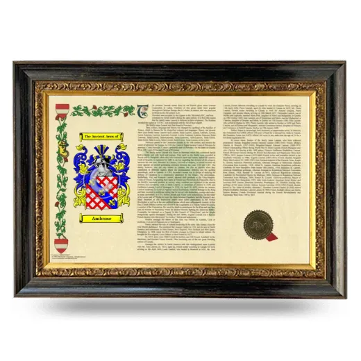 Ambrose Armorial Landscape Framed - Heirloom
