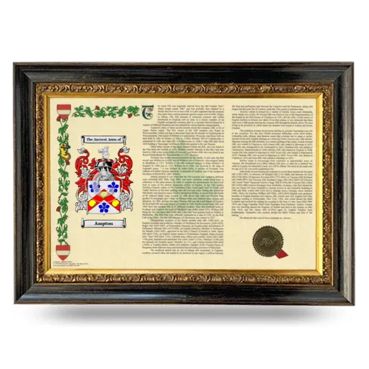 Ampton Armorial Landscape Framed - Heirloom