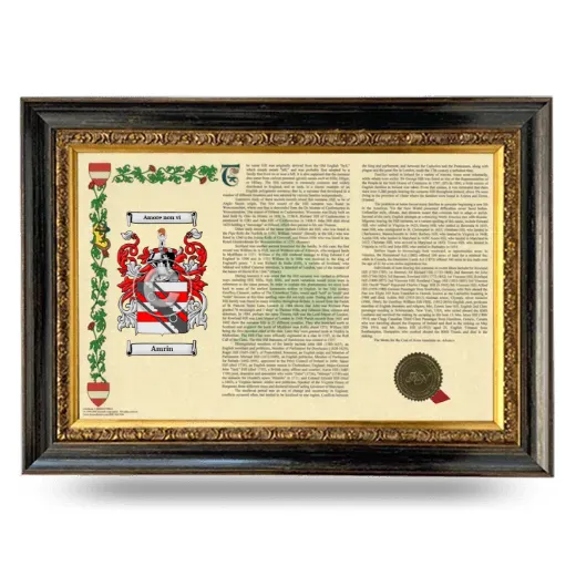 Amrin Armorial Landscape Framed - Heirloom