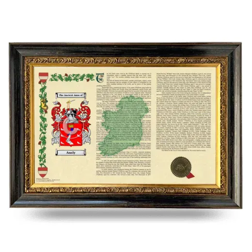 Analy Armorial Landscape Framed - Heirloom