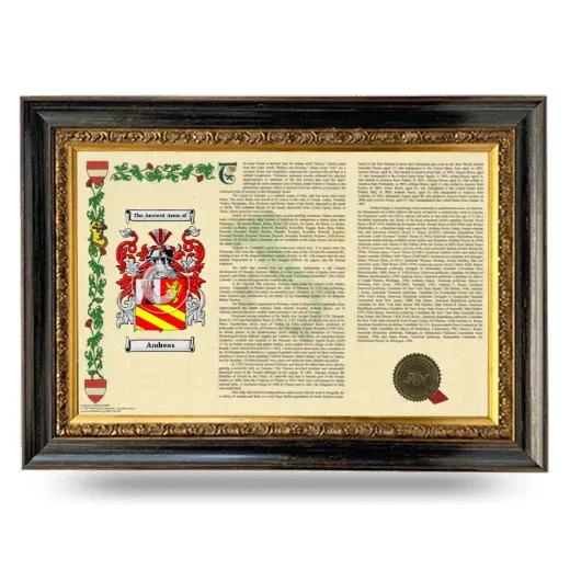 Andreas Armorial Landscape Framed - Heirloom