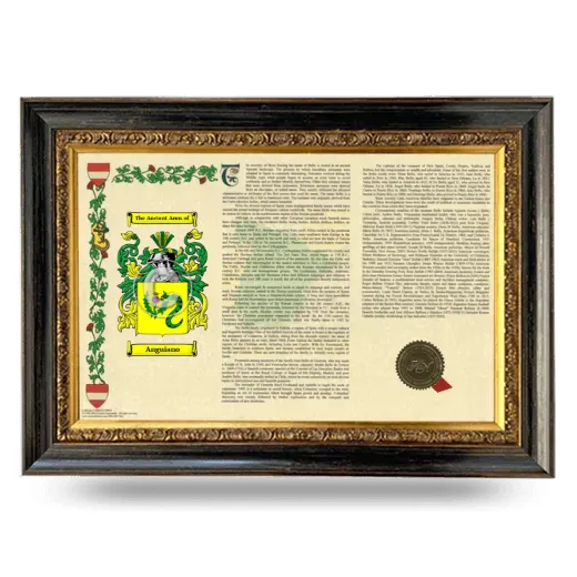 Anguiano Armorial Landscape Framed - Heirloom