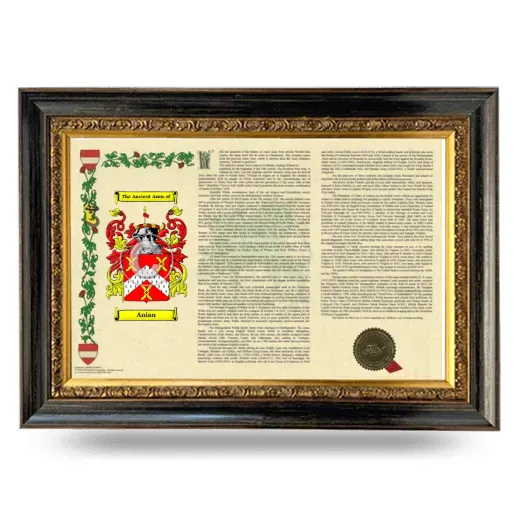 Anian Armorial Landscape Framed - Heirloom
