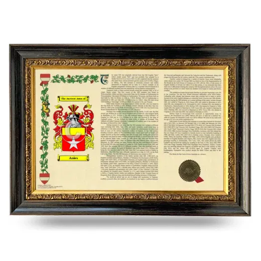 Anies Armorial Landscape Framed - Heirloom
