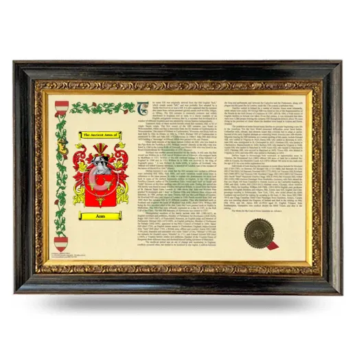 Ann Armorial Landscape Framed - Heirloom