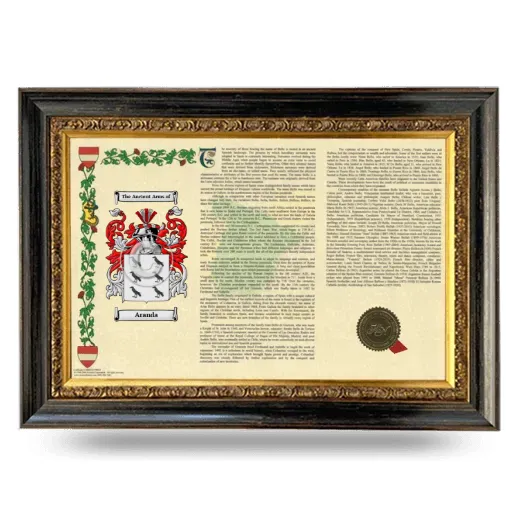 Aranda Armorial Landscape Framed - Heirloom