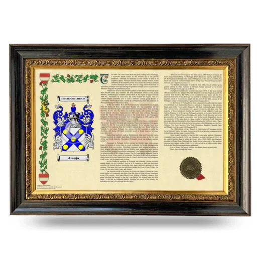 Araujo Armorial Landscape Framed - Heirloom