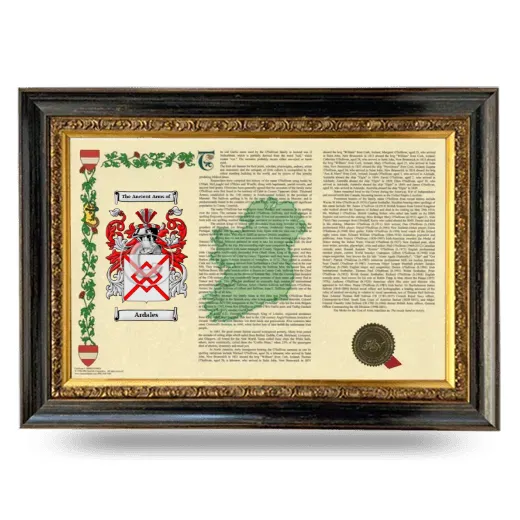 Ardales Armorial Landscape Framed - Heirloom