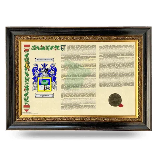 Arguenta Armorial Landscape Framed - Heirloom