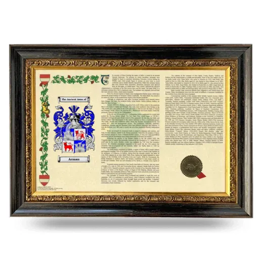 Arman Armorial Landscape Framed - Heirloom