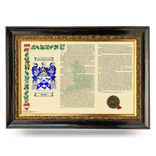 Armor Armorial Landscape Framed - Heirloom