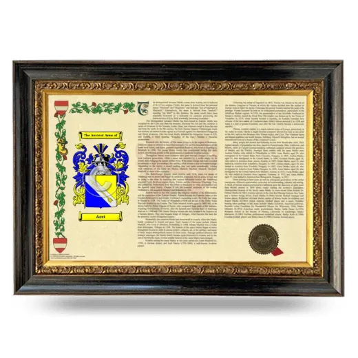 Arzt Armorial Landscape Framed - Heirloom