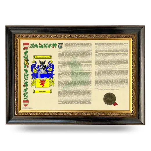 Ascomb Armorial Landscape Framed - Heirloom