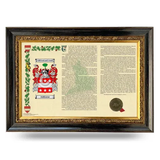 Ashborne Armorial Landscape Framed - Heirloom