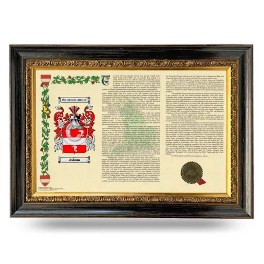 Askom Armorial Landscape Framed - Heirloom