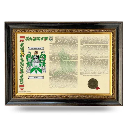 Aslett Armorial Landscape Framed - Heirloom