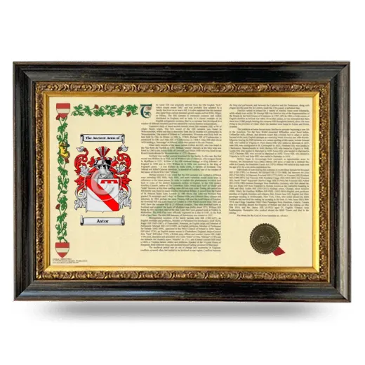Astor Armorial Landscape Framed - Heirloom