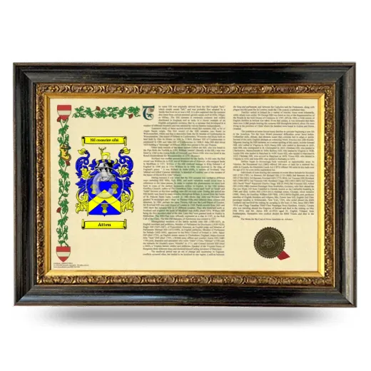 Atten Armorial Landscape Framed - Heirloom