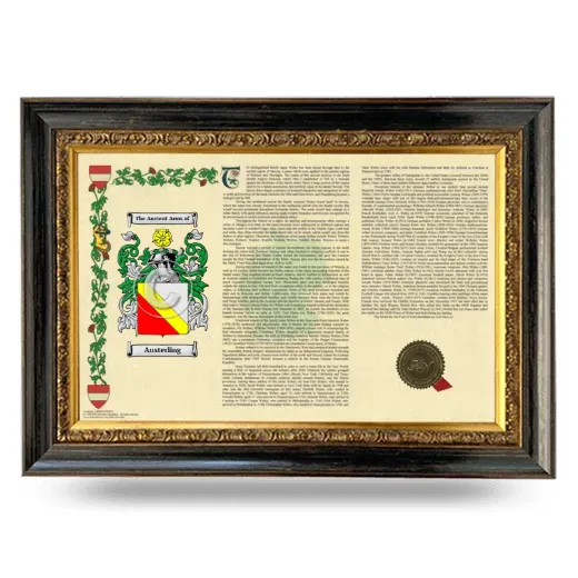 Austerling Armorial Landscape Framed - Heirloom