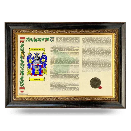 Avaloss Armorial Landscape Framed - Heirloom