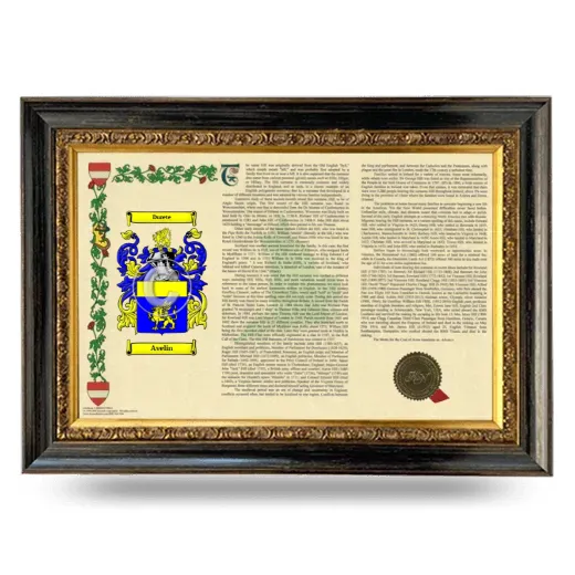 Avelin Armorial Landscape Framed - Heirloom