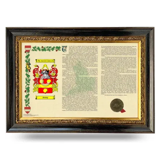 Avery Armorial Landscape Framed - Heirloom