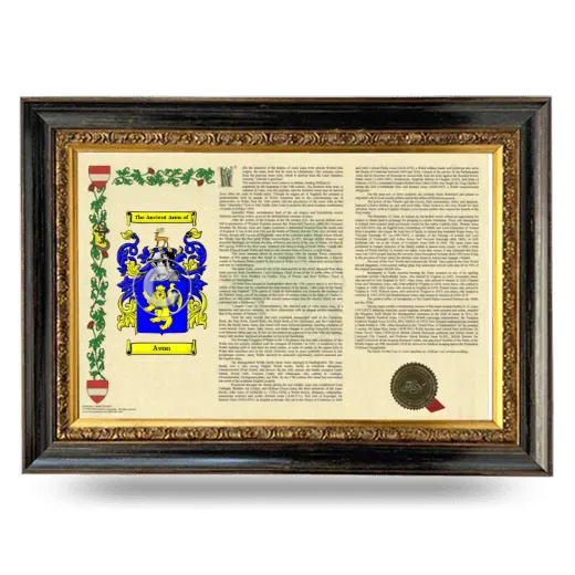Avon Armorial Landscape Framed - Heirloom