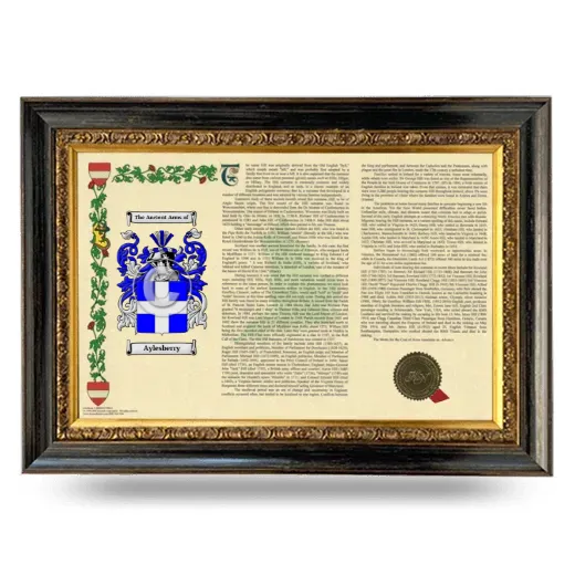 Aylesberry Armorial Landscape Framed - Heirloom