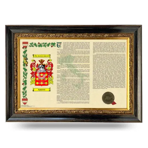 Aymeric Armorial Landscape Framed - Heirloom