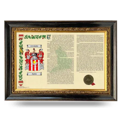 Ayress Armorial Landscape Framed - Heirloom