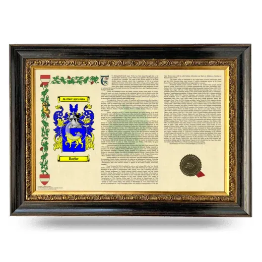 Bache Armorial Landscape Framed - Heirloom