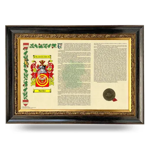 Baecker Armorial Landscape Framed - Heirloom