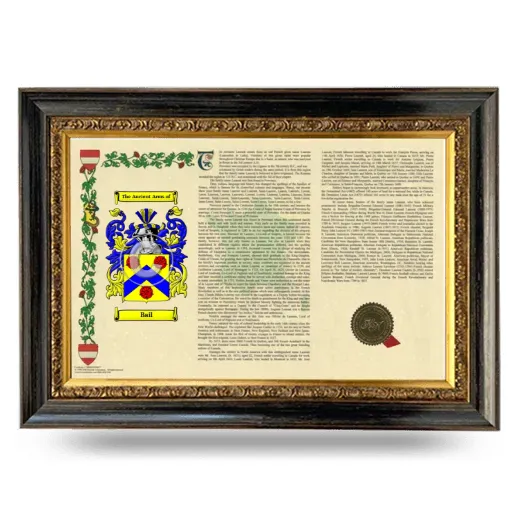 Bail Armorial Landscape Framed - Heirloom