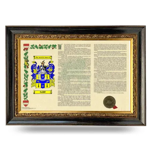Bailiff Armorial Landscape Framed - Heirloom