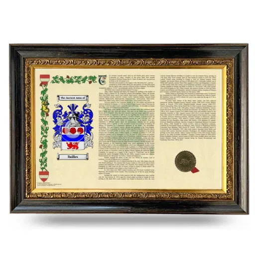 Bailles Armorial Landscape Framed - Heirloom