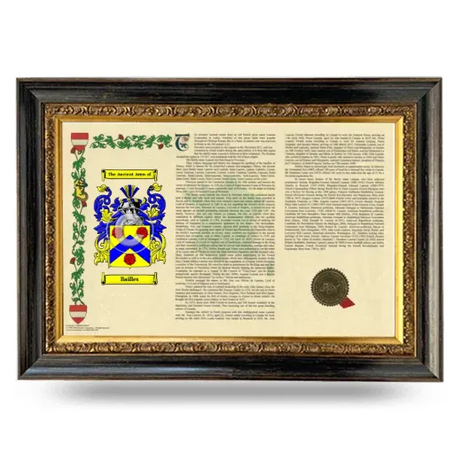 Bailles Armorial Landscape Framed - Heirloom