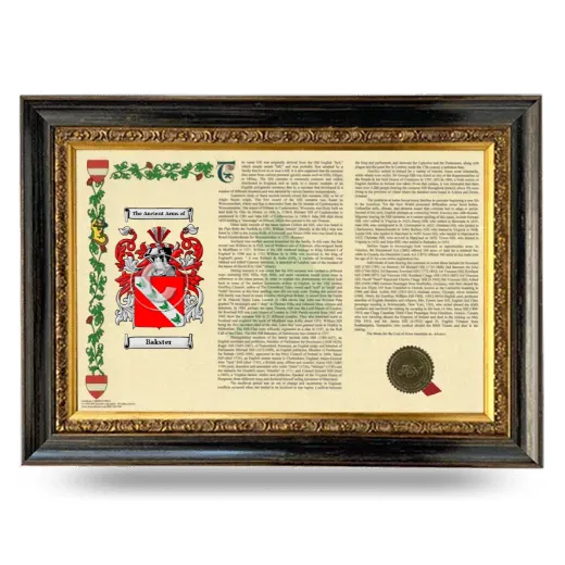 Bakster Armorial Landscape Framed - Heirloom