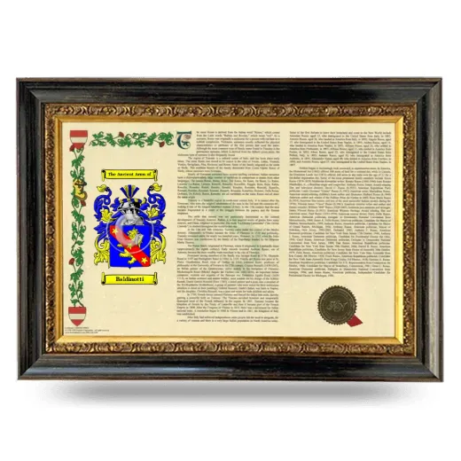 Baldinotti Armorial Landscape Framed - Heirloom