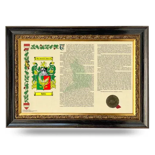 Bales Armorial Landscape Framed - Heirloom