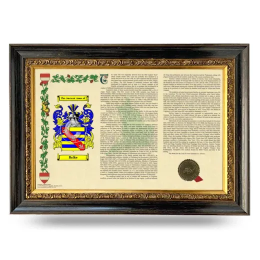 Balke Armorial Landscape Framed - Heirloom