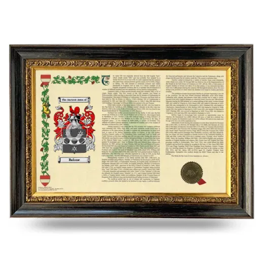 Balone Armorial Landscape Framed - Heirloom
