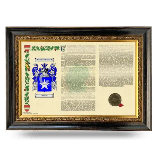 Balzar Armorial Landscape Framed - Heirloom